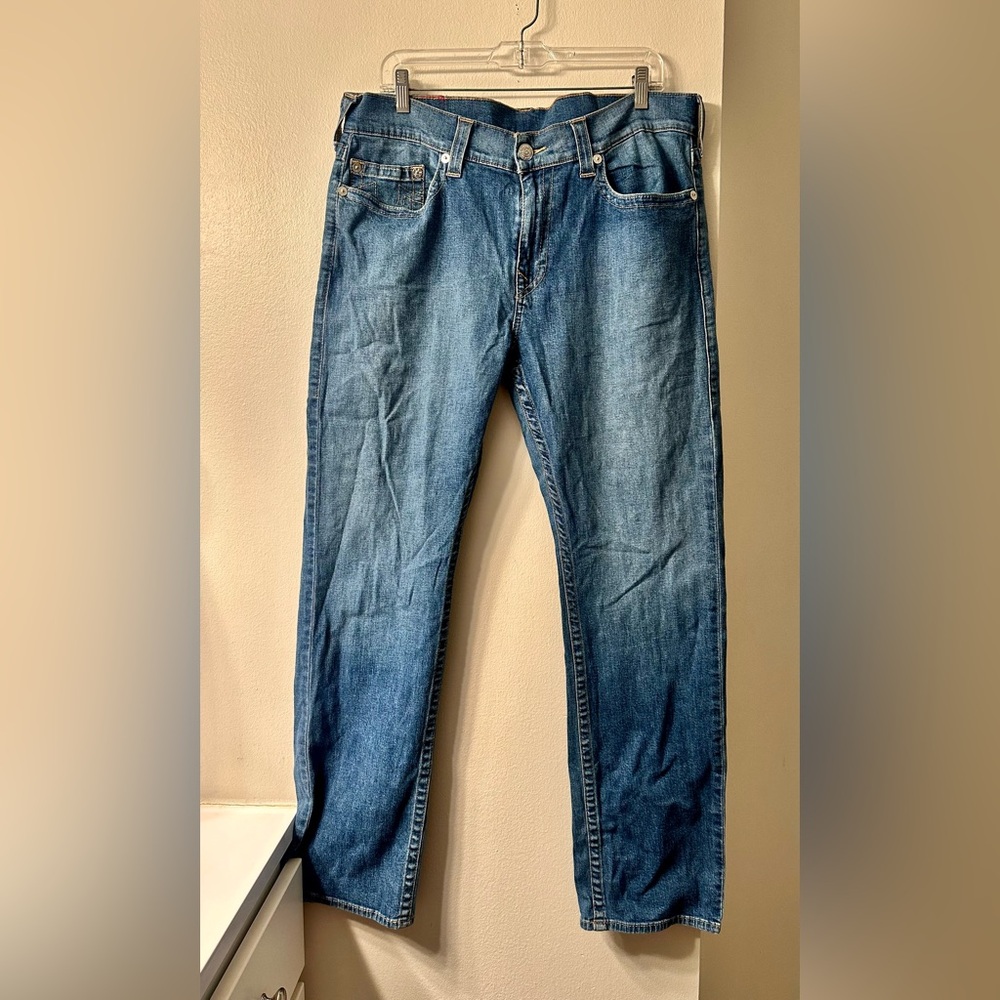 TRUE RELIGION vintage relaxed fit blue jeans size 36 - Picture 2 of 6
